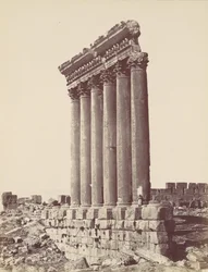 Le Temple du Soleil à Baalbek, vers 1870