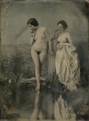 Les Baigneuses - étude nue pour une composition picturale