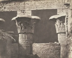 Esneh Latopolis, Construction Ensablée - Architrave, Fûts et Chapiteaux, 1851-52