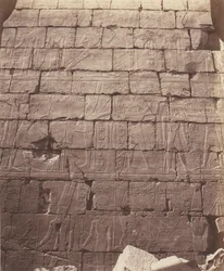 Karnak Thèbes, Palais - Salle Hypostyle - Décoration de la Paroi Int..., 1851-52, imprimé 1853-54