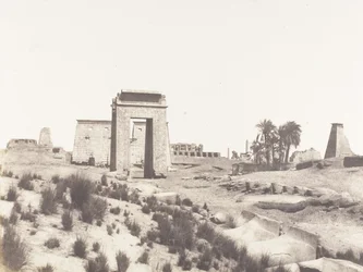 Karnak Thèbes, Vue générale des ruines prise du Point B