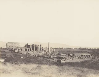 Karnak Thèbes, Vue Générale des Ruines Prise du Sud-Est, en T, 1851-52, imprimé 1853-54