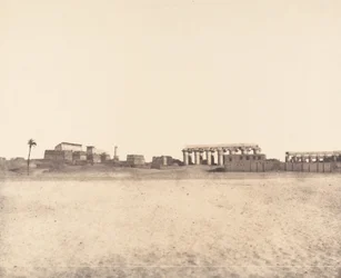 Louksor Thèbes, Vue générale des ruines, 1851-52