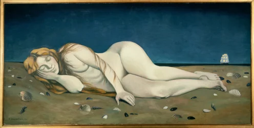 Baigneur endormi sur le sable