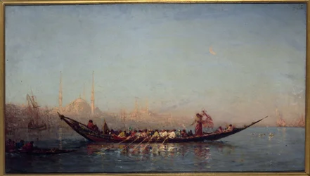 Constantinople, le caïque de la sultane, entre 1880 et 1890