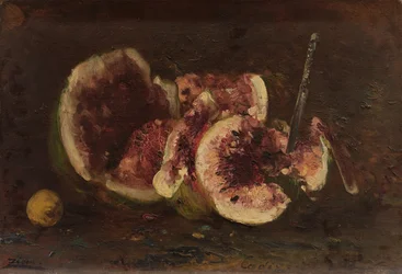 Nature morte avec pastèque et couteau, 2e moitié du 19e siècle