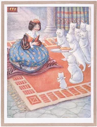 Les chats ont apporté à la princesse une tarte aux souris