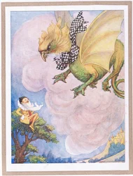 Le griffon a vu un petit homme jaune assis au sommet d