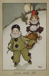 Jack et Jill, carte victorienne