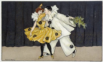 Pierrot et Colombine - dess. par Florence Hardy, début 20e siècle