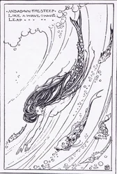 Et en bas de la pente, comme une vague, je sauterais (La Sirène) (litho)
