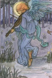 Illustrations pour le "Marché aux Gobelins" de Christina Rossetti (crayon, encre et aquarelle sur papier)