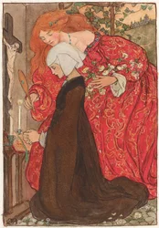Illustrations pour le "Marché aux Gobelins" de Christina Rossetti (crayon, encre et aquarelle sur papier)