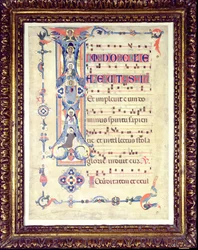 Graduel, avec initiale historiée I représentant Saint Jean l
