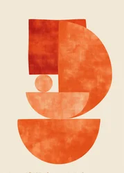 Formes abstraites orange harmonieuses