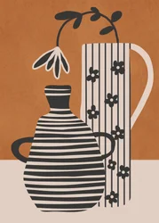 Vases bohèmes et fleurs