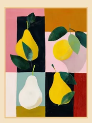 Blocs de fruits colorés