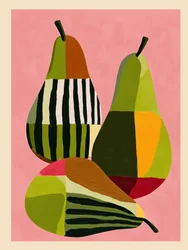 Nature morte aux poires colorées