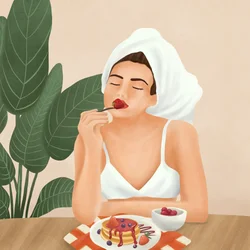 Une routine de petit-déjeuner chaleureuse