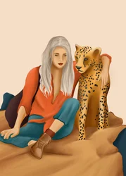 Un compagnon guépard au caractère paisible