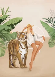 La femme tigre tropical