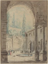 Cour de la Villa Pliniana