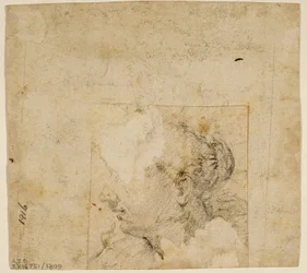 Tête de femme de profil à gauche; Esquisse d