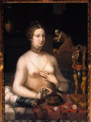 La dame à sa toilette Peinture de l