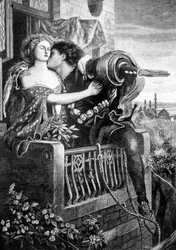 Scène de Roméo et Juliette de Shakespeare, vers 1860