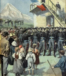 Chorale de chasseurs alpins, le voyage de Félix Faure dans le sud de la France