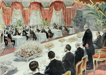 Diner offert à Felix Faure par les representants du commerce et de l