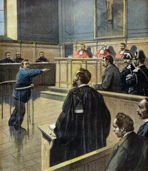 Au tribunal, Eugene Redon désigne Alfred Pacotte comme l