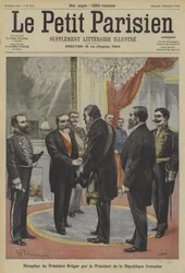 Le président Émile Loubet de France recevant Paul Kruger, ancien président du Transvaal