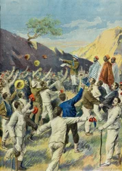 Libération de prisonniers italiens pendant la guerre en Abyssinie