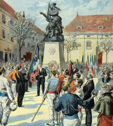 fetes commemoratives a Belfort en 1896 (Gravure)
