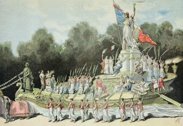 Char du Triomphe de la République lors de la Fête nationale, 22 septembre 1892, extrait de « Le Petit Journal », 24 septembre 1892