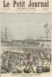 Débarquement des troupes sénégalaises au nouveau quai de Cotonou, du 