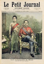 Le roi et la reine du Siam, illustration tirée du «Petit Journal», 10 juin 1893