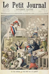 Page de titre représentant une bagarre à la Chambre des députés, illustration du supplément illustré de 