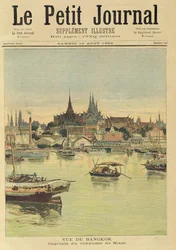 Vue de Bangkok, tirée du «Le Petit Journal», 12 août 1893