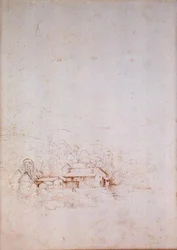 Une ferme parmi les arbres (verso)