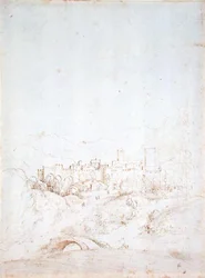 Une ville colline italienne (recto)