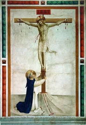 Saint Dominique adorant le Crucifix (fresque)