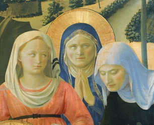 La Déposition de Croix ou le Retable de la Sainte Trinité, vers 1432, par Giovanni da Fiesole dit Fra Angelico (1400-vers 1455), tempera sur bois