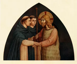 Le Christ en pèlerin rencontré par deux dominicains, 15e siècle, vers 1909
