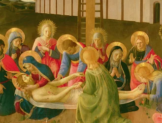 Lamentation sur le Christ mort, 1436-41 (tempera sur panneau) (détail)