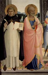 Polyptyque de Saint Dominique représentant une madone et l