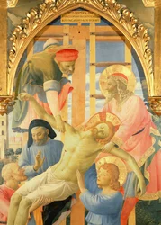 Le Retable de Santa Trinita, détail du Christ mort descendu de la croix (détail)