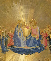 Le Couronnement de la Vierge, vers 1440 (détail central de 49984)