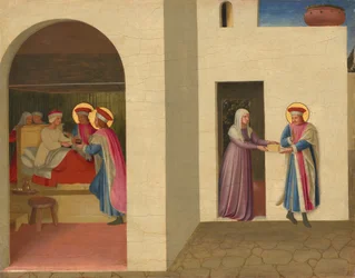 La guérison de Palladia par Saint Cosmas et Saint Damien